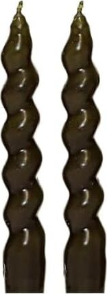 Yılbaşı 2'li Twirl Glow Siyah Şamdan Mum Seti (18 Cm)