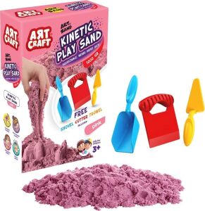 03693 , Aksesuarlı Pembe Kinetik Oyun Kumu 1000 gr