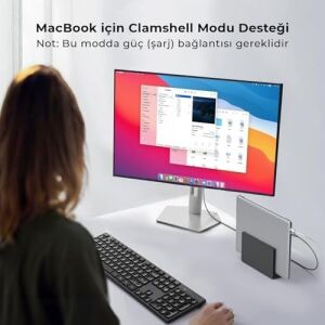 Usb-C To Displayport 1.4 Kablo 2 Metre 8k 60Hz 4K 144Hz 2k 240Hz Type-C To Dp Monitör Kablosu Thunderbolt 5/4/3 Uyumlu