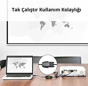 HDMI To VGA Dişi Çevirici Adaptör Siyah