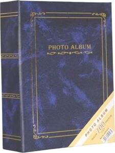 13X18CM 100 Fotoğraf Kapasiteli Ciltbezli Lüks Fotoğraf Albümü (Mavi)