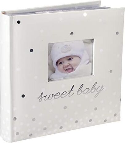 Malden International Designs Sweet Baby Fotoalbum, 160 x 10 Cm, Weiß
