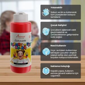Kırmızı Parmak Boyası 120ML