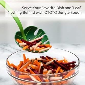 Yaprak Kepçe,jungle Servis Kaşığı, Jungle Spoon Mutfak Kaşığı, Yaprak Servis Kaşığı,-