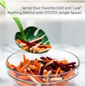 Yaprak Kepçe,jungle Servis Kaşığı, Jungle Spoon Mutfak Kaşığı, Yaprak Servis Kaşığı,-