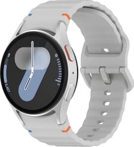 Galaxy Watch 7/6/5/4/fe Serisi (40MM/44MM), Watch 6/4 Classic (47MM/43MM/42MM) ve  Watch 5 Pro (45MM) Için Yumuşak ve Konforlu Wave 20MM Silikon Kordon