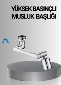 1080° Dönebilen Musluk Başlığı Robotik Kol Havalandırıcı Çok Yönlü Su Yönlendirme