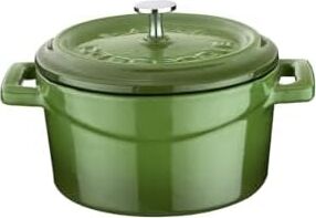 Metal Döküm Mini Tencere, 10 Cm, 0.35 L Hacim, Yeşil