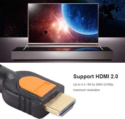 Plus PX-05H 0.5 Metre HDMI To HDMI V2.0 Kablo, Kısa HDMI Erkek Erkek Görüntü ve Ses Aktarım Kablosu, 4K 2160P Ultra Hd 3D Full Hd Tv Monitör Projeksiyon Pc Laptop Oyun Konsolu Bağlantı Kablosu