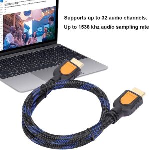 Plus PX-05H 0.5 Metre HDMI To HDMI V2.0 Kablo, Kısa HDMI Erkek Erkek Görüntü ve Ses Aktarım Kablosu, 4K 2160P Ultra Hd 3D Full Hd Tv Monitör Projeksiyon Pc Laptop Oyun Konsolu Bağlantı Kablosu