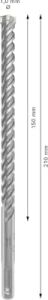 1x Pro Sds Plus-5x Kırıcı Delici Delme Ucu (Donatılı Beton, Beton, Ø 11,00 Mm, Professional Aksesuar Kırıcı Delici)