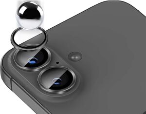 iPhone 17 Uyumlu Safir Lens Koruyucu – Ultra Dayanıklı Safir Cam, Kamera Koruma, Darbe Dayanıklı Çizilmez ve Hd Görüntü (Siyah)