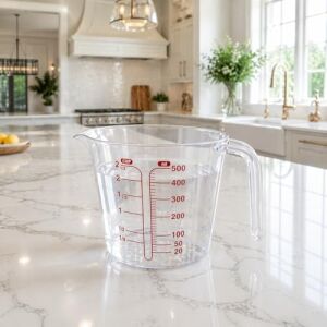 Dereceli Ölçü Kabı 1000 ml Hacminde 10 Aralıklı Sert Plastik Ölçü Kabı 1l (1, 500 Ml)