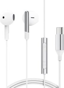 Acefast Usb-C Kablolu Mikrofonlu Kulaklık Uzaktan Kumandalı Type-C Kulaklık 1.2 Metre - Beyaz - L3
