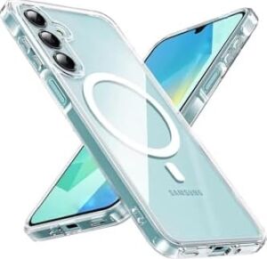 -  Galaxy A17 ile Uyumlu 5g Kılıf Magsafe ile Uyumlu Wireless Kablosuz Şarj Destekli Sert Silikon Şeffaf Kapak