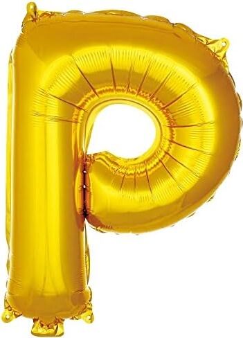 P Harfi 16 Inç Gold Renk Folyo Balon 36 cm (Altın)