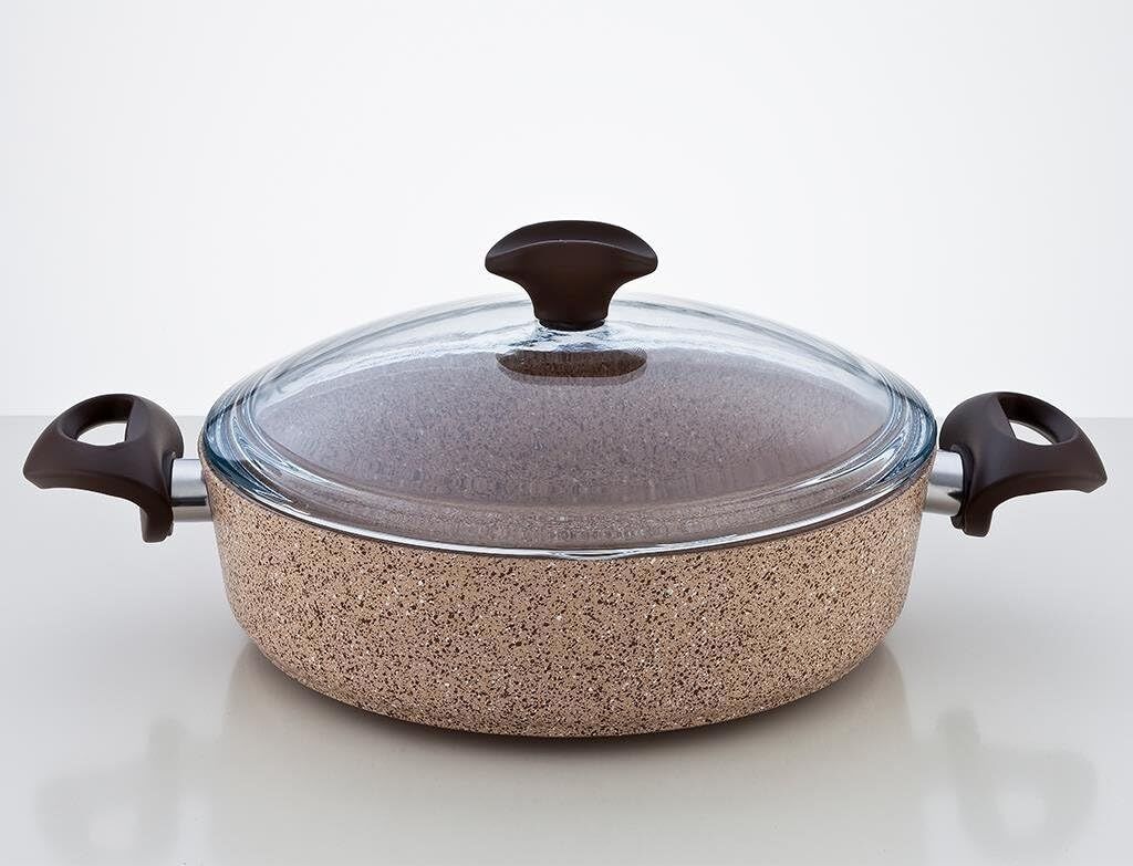 Falez Creamy Granitec 22CM Kısa Granit Tencere
