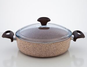 Falez Creamy Granitec 22CM Kısa Granit Tencere