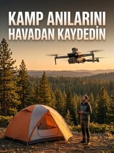 Gps Destekli Katlanabilir Çift Kameralı Drone Ekranlı Kumandalı