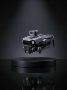 Gps Destekli Katlanabilir Çift Kameralı Drone Ekranlı Kumandalı
