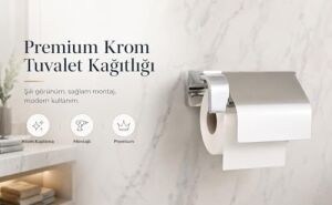 F1 Model Lüx Krom Kapaklı Tuvalet Kağıdı Askısı, Montajlı Metal Wc Kağıtlık, Parlak Krom Banyo Aksesuarı, Duvara Vidalı Tuvalet Kağıtlığı, 5 Yıl Garantili