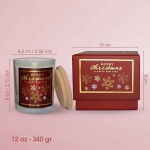Charm Lab Candle – Yılbaşı Hediyesi, Kar Tanesi, Ahşap ve Baharatlı Sandal Kokulu, Doğal Bio Balmum, 135 G Kokulu Mum, 40 Saat Yanma Süresi, Lüks Kutulu, Kadın ve Erkek Için Şık Yılbaşı Hediyesi