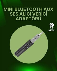 Bluetooth 4.1 Ses Alıcısı | 3.5mm Girişli Hoparlör & Kulaklıklar Için Kablosuz Dönüştürücü