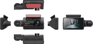 Çift Görüşlü Dashcam – Gece Görüşlü 1080P Araç Içi Güvenlik Kamerası