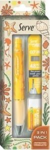 Doğa Desenli Deep Kalem, Deep Silgi ve Deep Min, 0.7 Mm, Hardal Sarısı