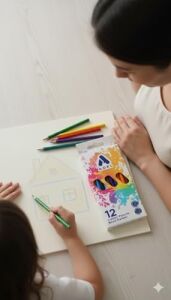Karton Kutu Boya Kalemi, 12 Renk, Tam Boy, Parlak ve Canlı Renkler, Kolay Açılır, Kırılmaya Dayanıklı Uçlar, Okul ve Sanat Için Ideal