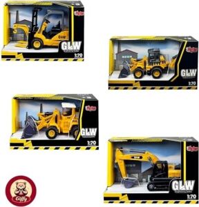 /oyuncak Kutulu Metal Başlıklı Iş Makinaları Seti Kepçe Bulldozer Forklift 4 Ü 1 Arada Set Sürtmeli 1:70 Ölçek Full Metal Başlık Rc Iş Makinası Setleri