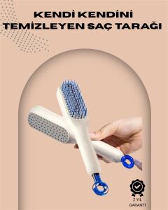 Otomatik Temizlenen Ergonomik Saç Tarağı – Masaj Başlıklı