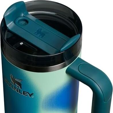 Quencher Pipetli Termos Bardak, 0.89 Litre, Turkuaz Desenli (Coastal Teal)