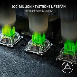 Mekanik Anahtar Paketi - Yeşil Tıklamalı Anahtar (3. Nesil, Oyun Için Optimize Edilmiş, LED Lensli Şeffaf Anahtar Muhafazası, 100 Mil Tuş Vuruşu Ömrü, 3 Pimli Konektörler)