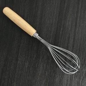 Ahşap Saplı Paslanmaz Çelik Çırpma Teli,yumurta,ayran ve Pasta Için Çırpıcı (1)