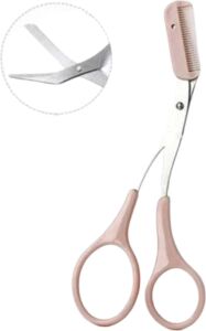 2'li Kaş Bakım Seti Taraklı Kaş Makası ve Kaş Usturası Kaş Şekillendirici