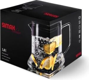Sımax Look Süzgeçli Cam Demlik – 1,8 L – Borosilikat Cam – Metal Süzgeçli – Dayanıklı