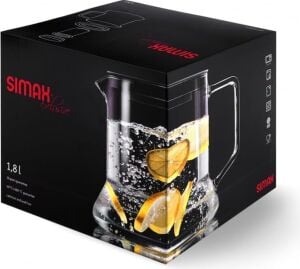 Sımax Look Süzgeçli Cam Demlik – 1,8 L – Borosilikat Cam – Metal Süzgeçli – Dayanıklı