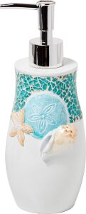 By Saturday Knight Ltd. South Seas Sabunluk, Reçine, Turkuaz/beyaz, Losyon/sabun Dispenseri