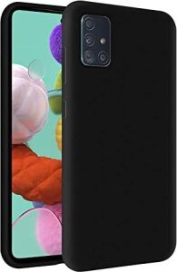 Galaxy A51 Içi Kadife Soft Logosuz Lansman Silikon Kılıf - Siyah