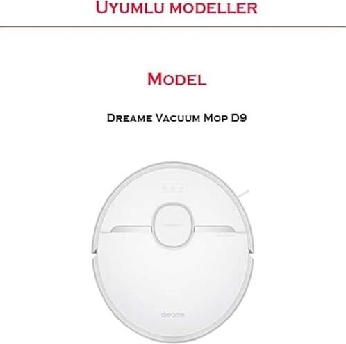 Beyaz Dreame  D9 D9 Max Dreame Bot L10 Dreame L10 Pro 2 Adet 6 Kollu Yan Fırça,1 Adet Ana Fırça,2 Adet Hepa Filtre Yedek Parça Seti Dreame  D9/D9MAX L10/L10 Pro ile Uyumlu