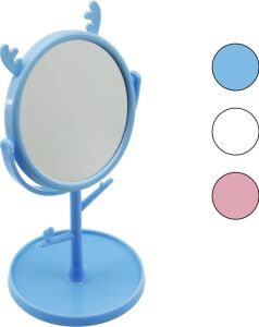 Masaüstü Ayna - Yuvarlak - Geyik Boynuzu Tasarımlı - Plastik