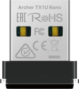 TX1U; AX300 Mbps, Tasarım, Tak ve Çalıştır, Linux ve Windows(11/10/7) Destekli, Wi-Fi 6 USB Adaptör