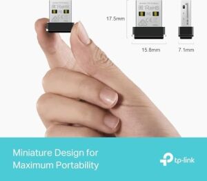 TX1U; AX300 Mbps, Tasarım, Tak ve Çalıştır, Linux ve Windows(11/10/7) Destekli, Wi-Fi 6 USB Adaptör