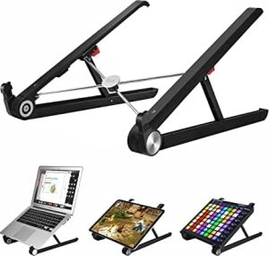 Bix Saıjı X1 Laptop Sehpası, Katlanabilir, Tablet Sehpası, Alüminyum Alaşım, Online Sınıf Çalışması, Duruşu Iyileştirme, Isı Dağılımı Macbook, iPad ve 10-15,6 Inç Olan Tüm Cihazlar ile Uyumlu. Siyah