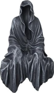 Reçine Masa Üstü Gotik Dekor Oturan Heykeli, Reçine Heykeli Gotik Dekor, Sağlam Rafa Uyar ve Havalı Mistik Görünüşe Sahiptir 5,1 Inç