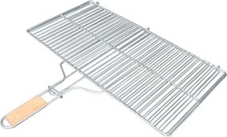 Büyük Boy Mangal Izgarası - 50X30 cm - Ahşap Saplı