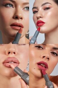 Yoğun Renk Veren Uzun Süre Kalıcı Nemlendirici Kadifemsi Mat Ruj - Lipstick 404 Warm Caramel