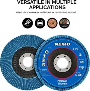 Neiko 11142A Flap Disc, Konik Tip 29, 40 Grit
