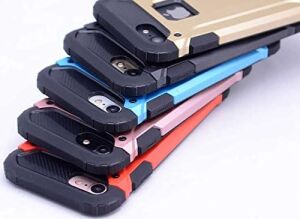 Apple iPhone 6 Plus / 6s Plus ile Uyumlu Kılıf Çift Katman Koruyucu Crash Military Tank Kılıf - Rose Gold
